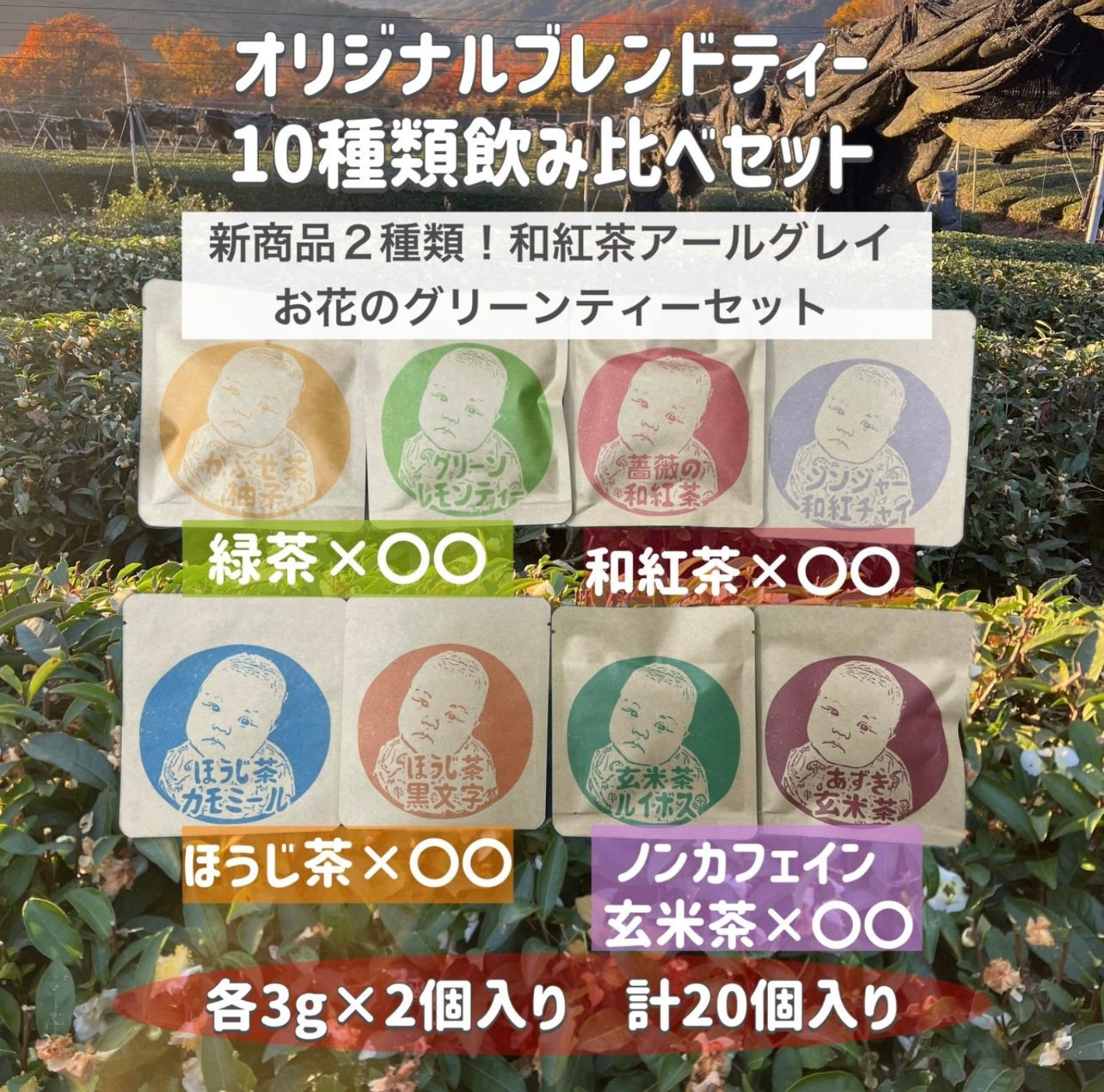 ブレンドティー10種類飲み比べセット(各2個入り×10種類)