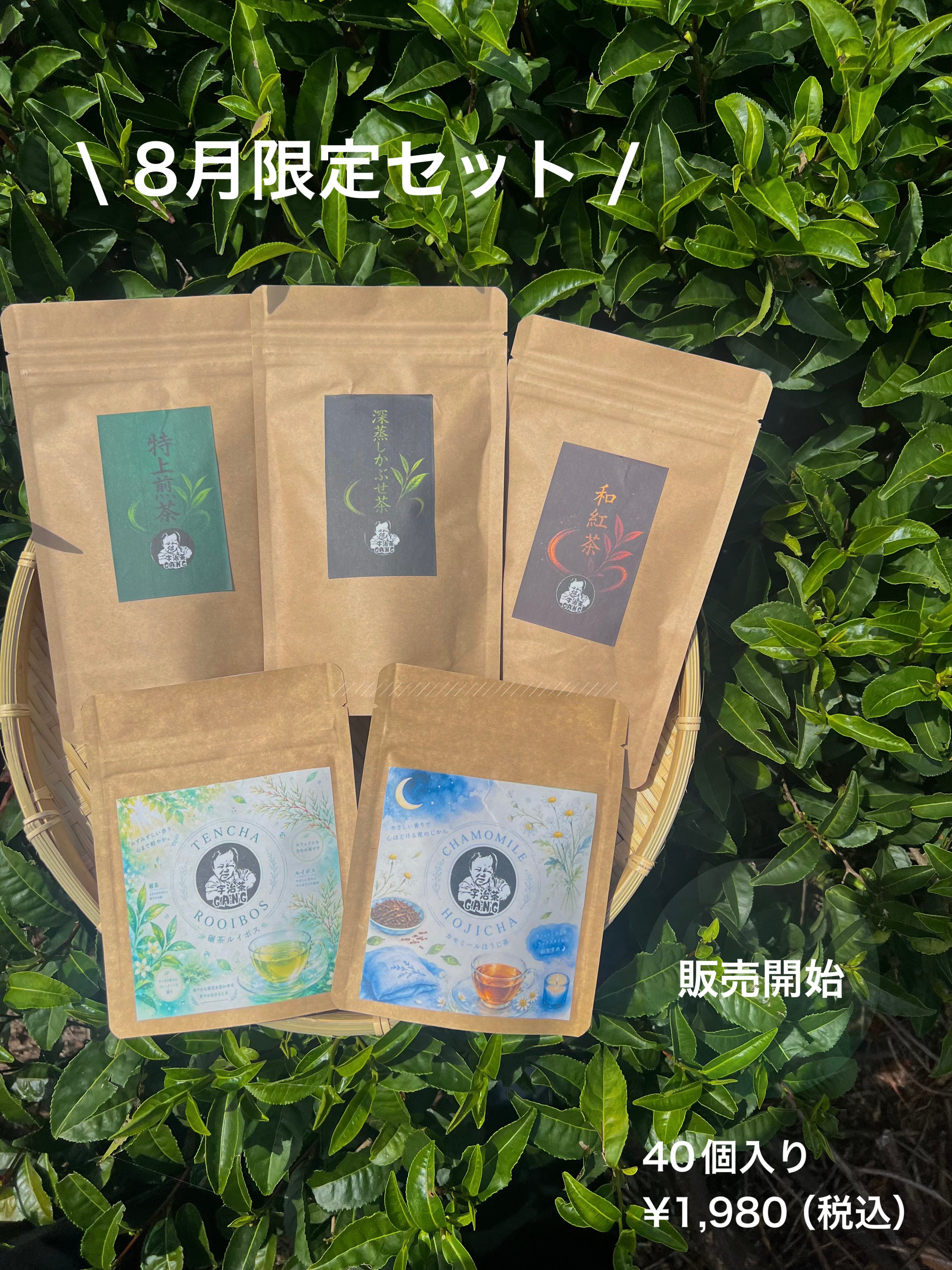 ＊8月のお茶＊5種類飲み比べセット(計40個入り)
