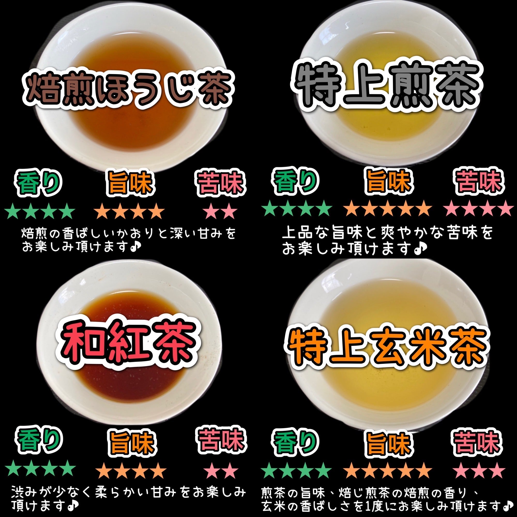日本茶8種類飲み比べセット(各1個入り×8種類)