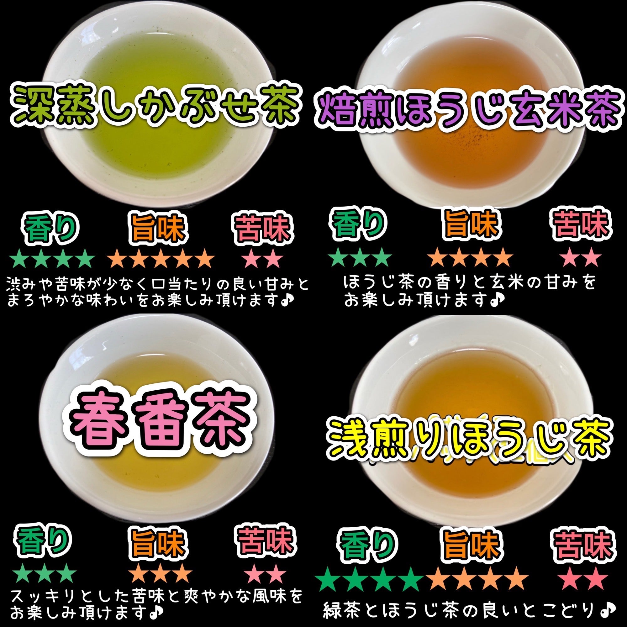 日本茶8種類飲み比べセット(各1個入り×8種類)