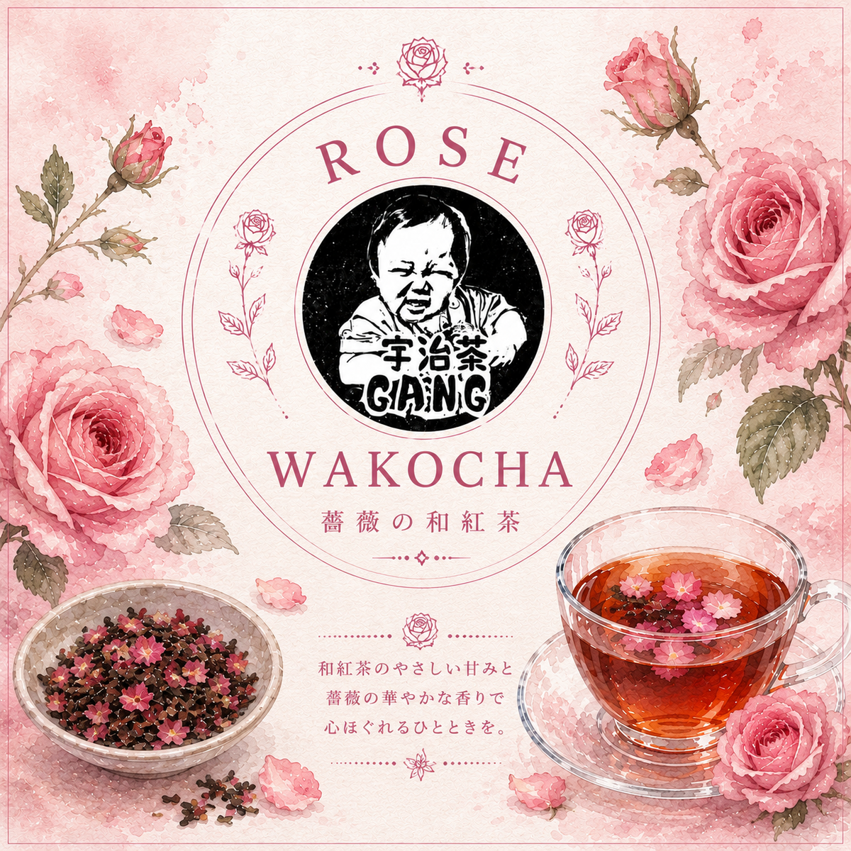 【和紅茶×薔薇の花びら】薔薇の和紅茶