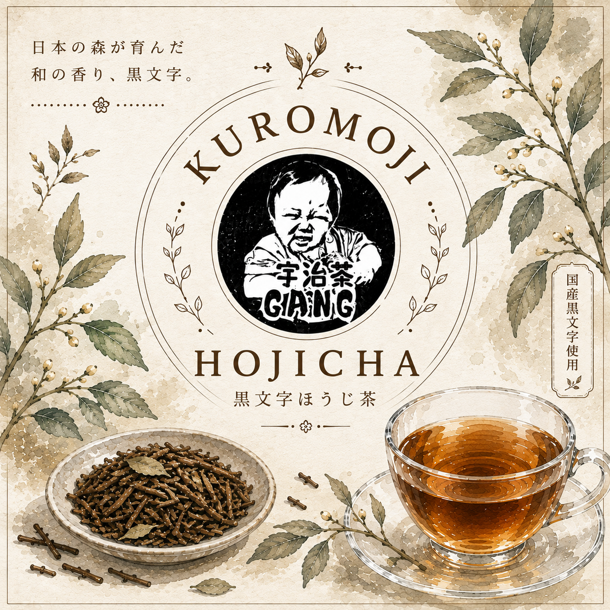 【浅煎りほうじ茶×国産黒文字】黒文字ほうじ茶