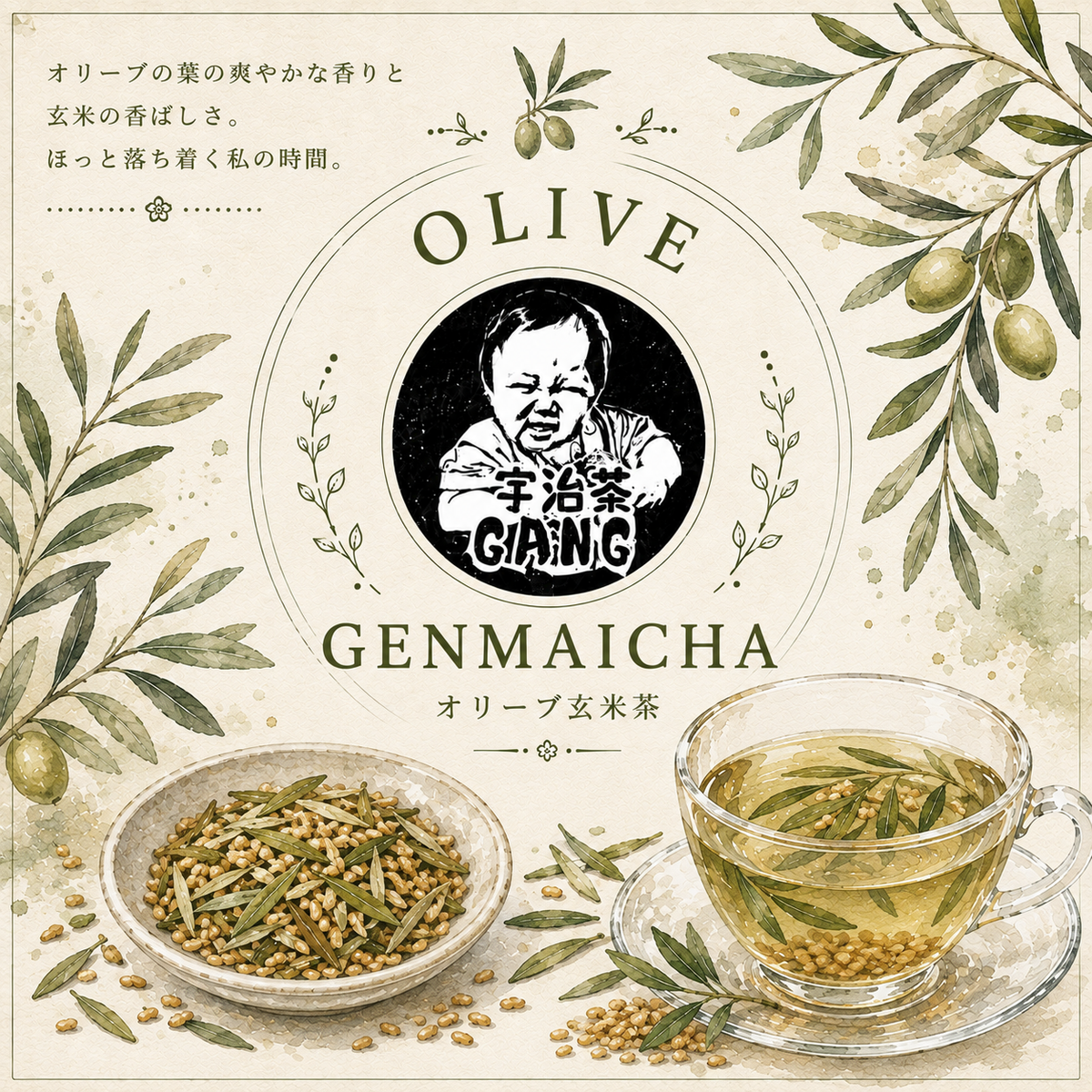 【ノンカフェイン】オリーブ玄米茶