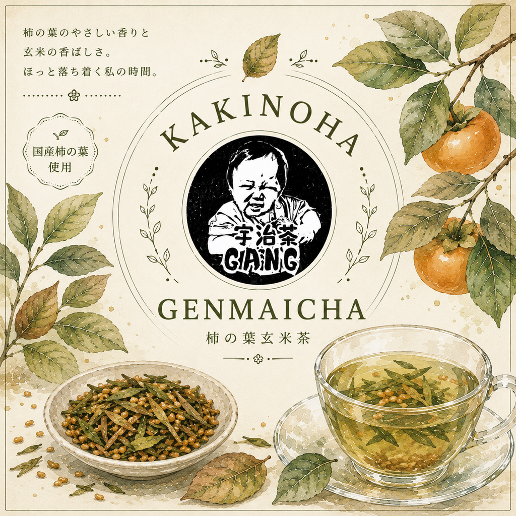 【ノンカフェイン】柿の葉玄米茶