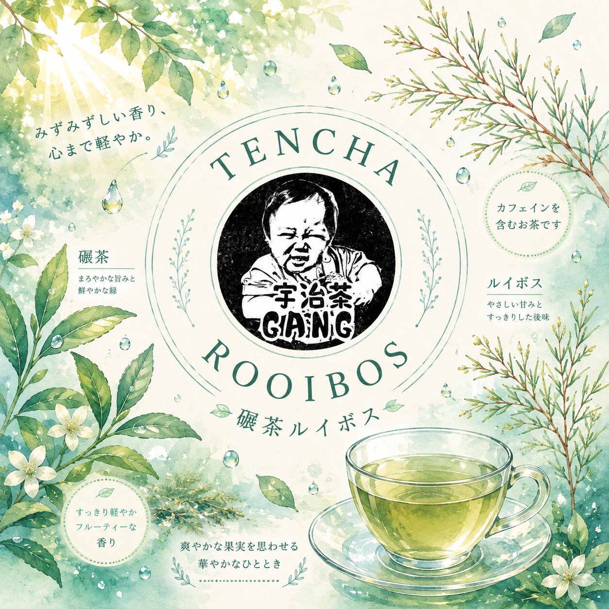 【碾茶×有機グリーンルイボス】碾茶ルイボスティー